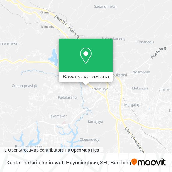 Peta Kantor notaris Indirawati Hayuningtyas, SH.