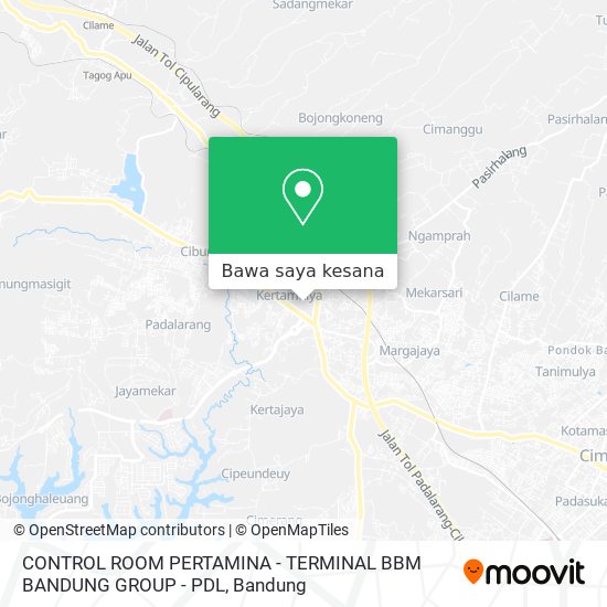 Peta CONTROL ROOM PERTAMINA  - TERMINAL BBM BANDUNG GROUP - PDL