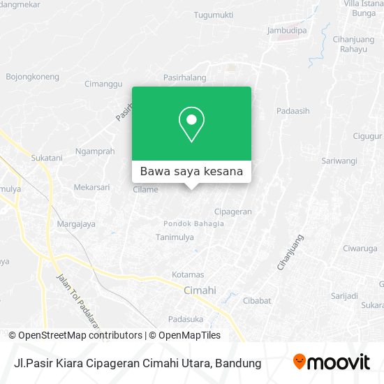 Peta Jl.Pasir Kiara Cipageran Cimahi Utara