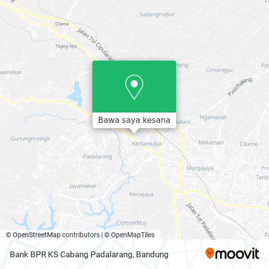 Peta Bank BPR KS Cabang Padalarang