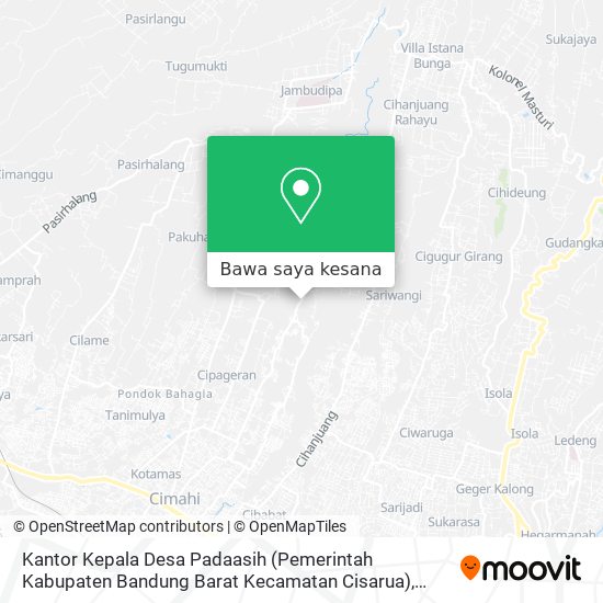 Peta Kantor Kepala Desa Padaasih (Pemerintah Kabupaten Bandung Barat Kecamatan Cisarua)