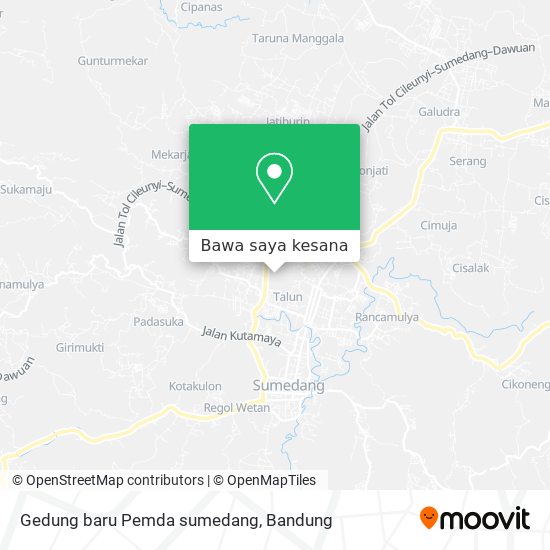 Peta Gedung baru Pemda sumedang