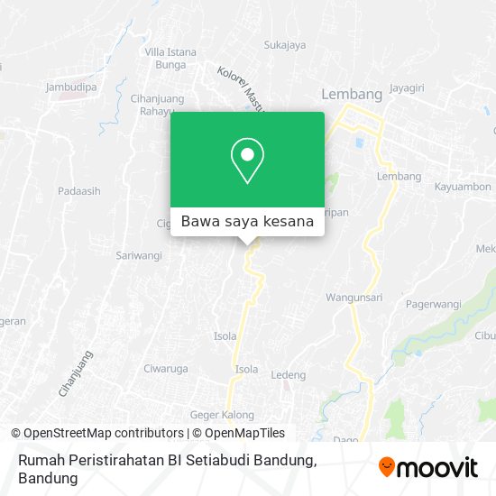 Peta Rumah Peristirahatan BI Setiabudi Bandung