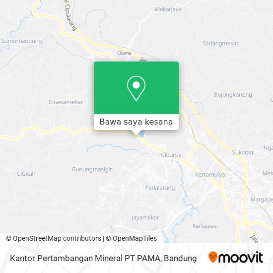 Peta Kantor Pertambangan Mineral PT PAMA
