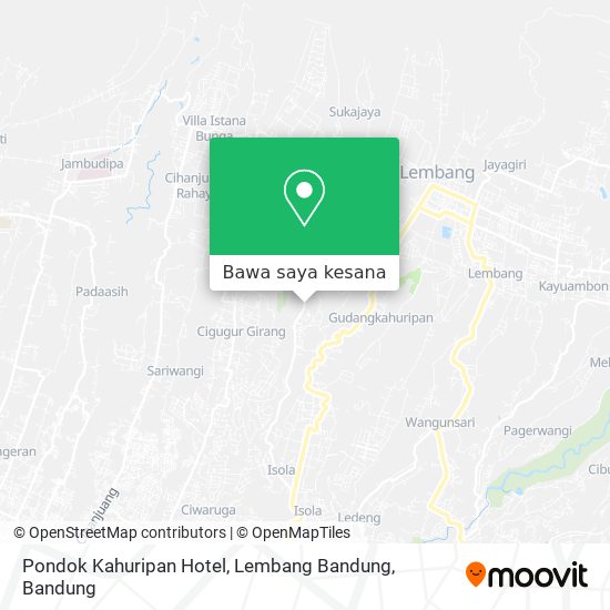 Peta Pondok Kahuripan Hotel, Lembang Bandung