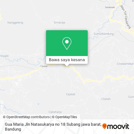 Peta Gua Maria Jln Natasukarya no ‎​​​18 Subang jawa barat