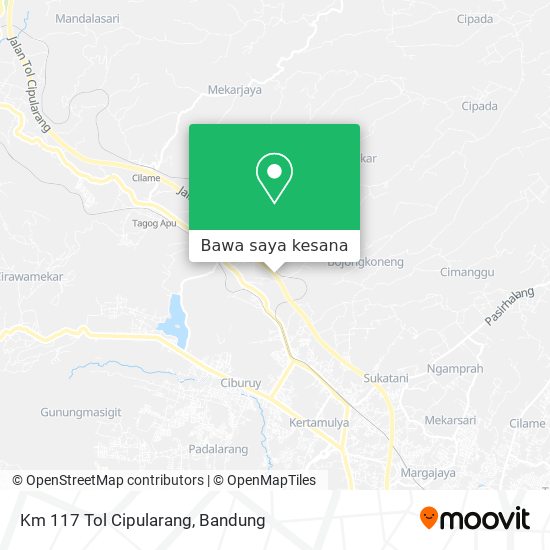 Peta Km 117 Tol Cipularang