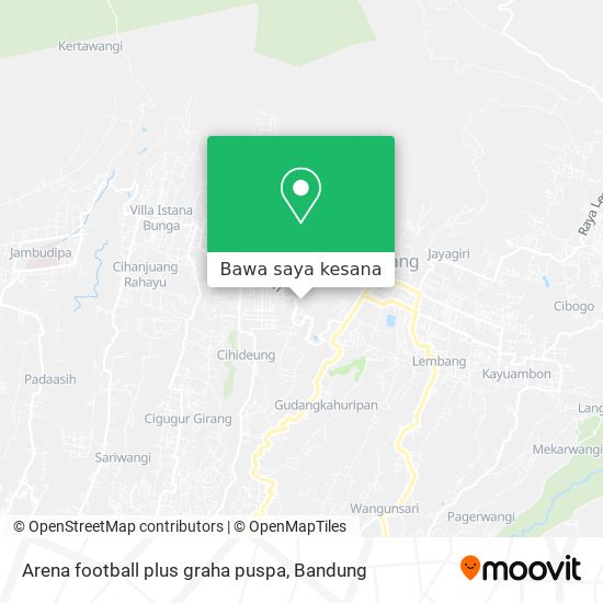 Peta Arena football plus graha puspa