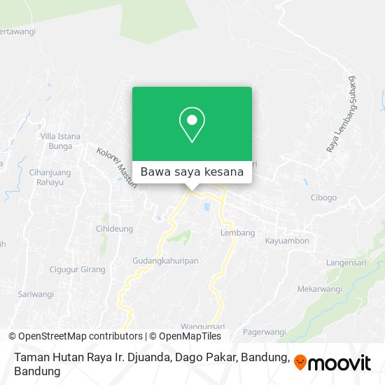 Peta Taman Hutan Raya Ir. Djuanda, Dago Pakar, Bandung