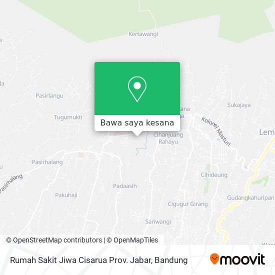 Peta Rumah Sakit Jiwa Cisarua Prov. Jabar