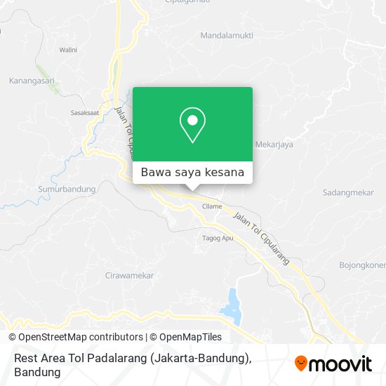 Peta Rest Area Tol Padalarang (Jakarta-Bandung)