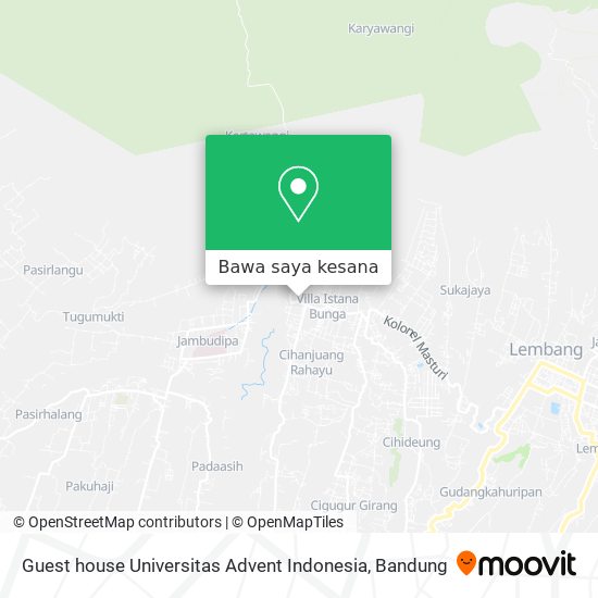 Peta Guest house Universitas Advent Indonesia
