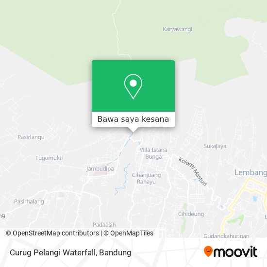 Peta Curug Pelangi Waterfall