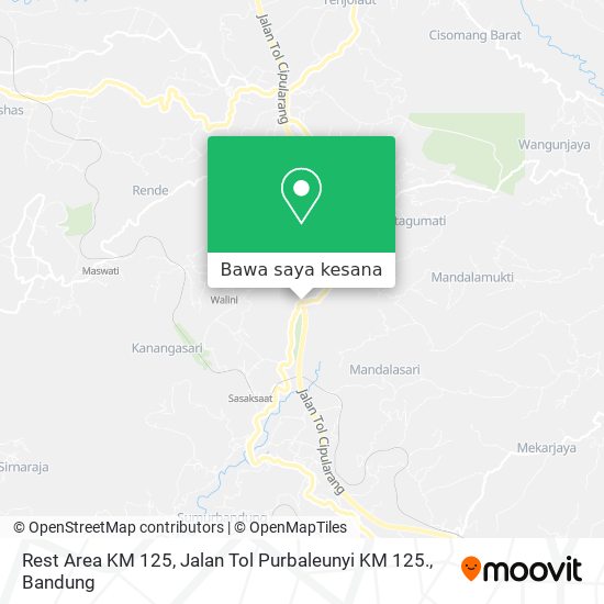 Peta Rest Area KM 125, Jalan Tol Purbaleunyi KM 125.