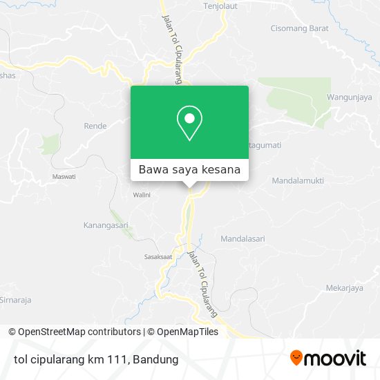 Peta tol cipularang km 111