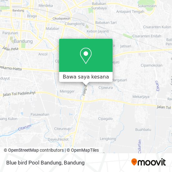 Peta Blue bird Pool Bandung