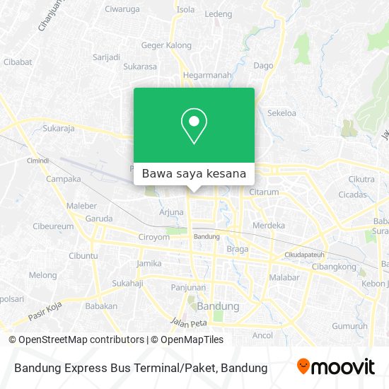Peta Bandung Express Bus Terminal / Paket