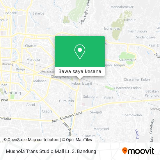 Peta Mushola Trans Studio Mall Lt. 3