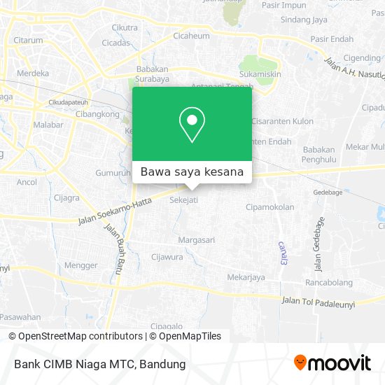 Peta Bank CIMB Niaga MTC