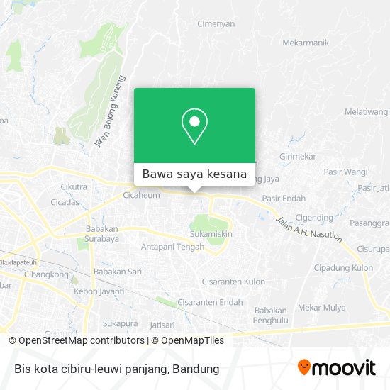Peta Bis kota cibiru-leuwi panjang