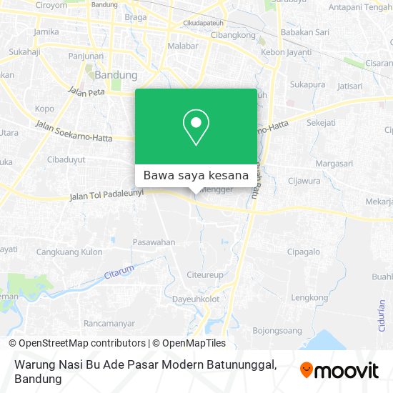 Peta Warung Nasi Bu Ade Pasar Modern Batununggal