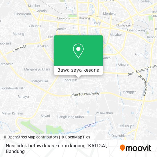Peta Nasi uduk betawi khas kebon kacang "KATIGA"