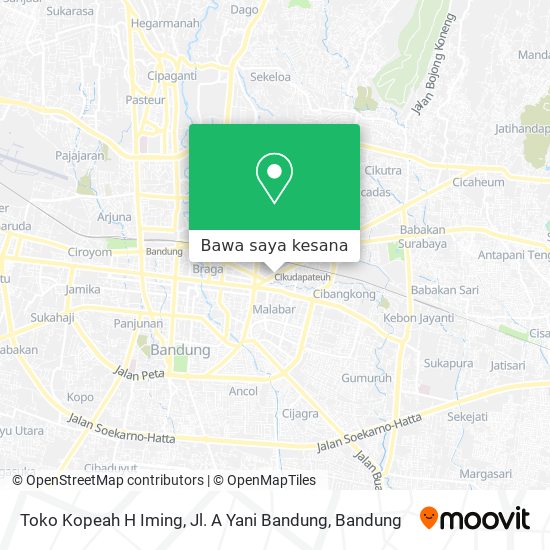 Peta Toko Kopeah H Iming, Jl. A Yani Bandung