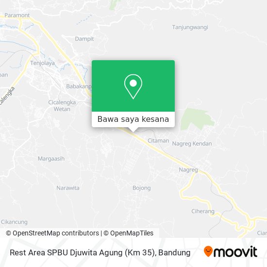 Peta Rest Area SPBU Djuwita Agung (Km 35)