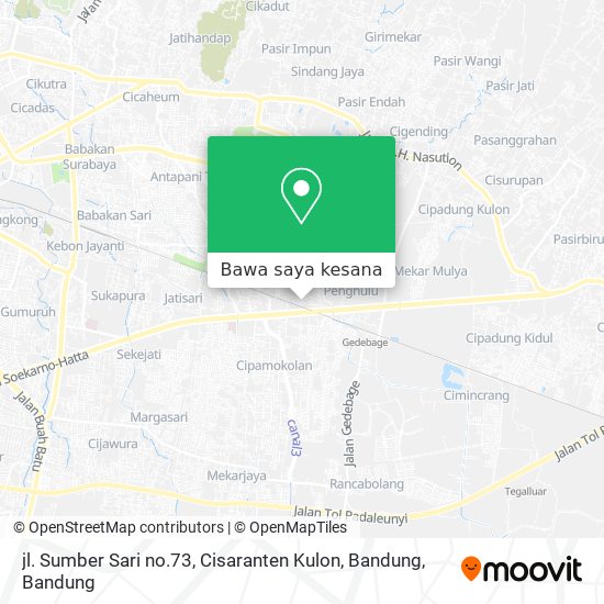 Peta jl. Sumber Sari no.73, Cisaranten Kulon, Bandung