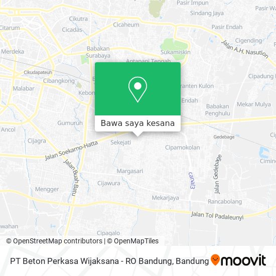 Peta PT Beton Perkasa Wijaksana - RO Bandung