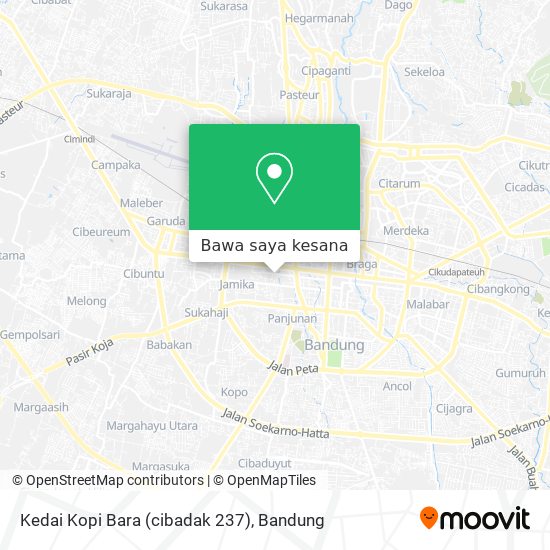 Peta Kedai Kopi Bara (cibadak 237)