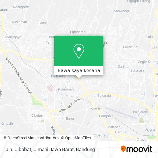 Peta Jln. Cibabat, Cimahi Jawa Barat