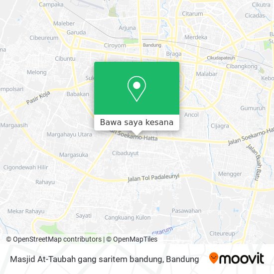 Peta Masjid At-Taubah gang saritem bandung