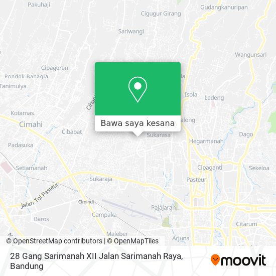Peta 28 Gang Sarimanah XII Jalan Sarimanah Raya