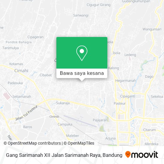 Peta Gang Sarimanah XII Jalan Sarimanah Raya