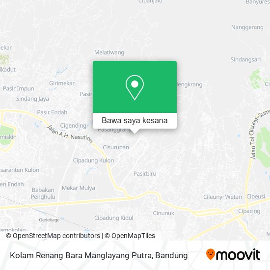 Peta Kolam Renang Bara Manglayang Putra