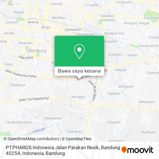 Peta PT.PHAROS Indonesia  Jalan Parakan Resik, Bandung 40254, Indonesia