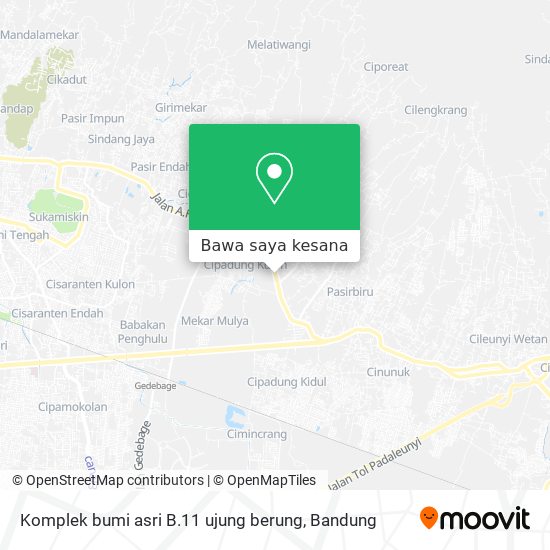 Peta Komplek bumi asri B.11 ujung berung