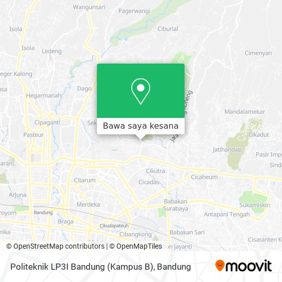 Peta Politeknik LP3I Bandung (Kampus B)