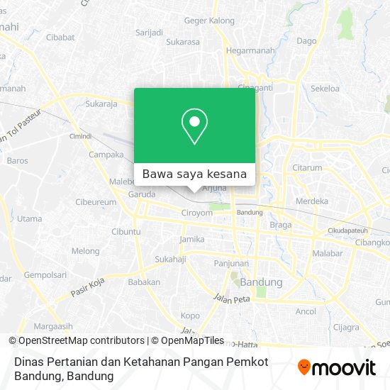 Peta Dinas Pertanian dan Ketahanan Pangan Pemkot Bandung