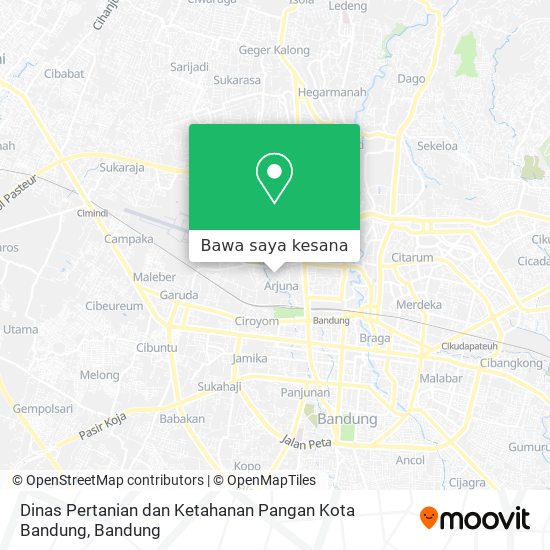 Peta Dinas Pertanian dan Ketahanan Pangan Kota Bandung