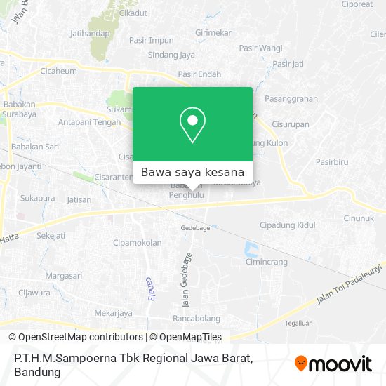 Peta P.T.H.M.Sampoerna Tbk Regional Jawa Barat