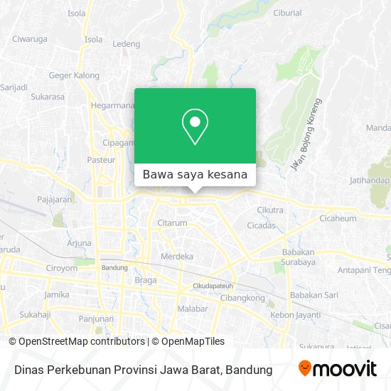 Peta Dinas Perkebunan Provinsi Jawa Barat