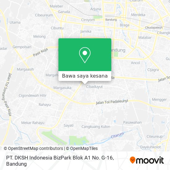 Peta PT. DKSH Indonesia BizPark Blok A1 No. G-16