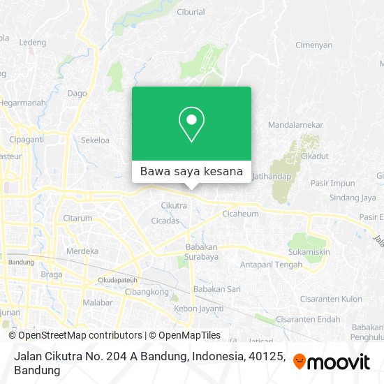 Peta Jalan Cikutra No. 204 A Bandung, Indonesia, 40125