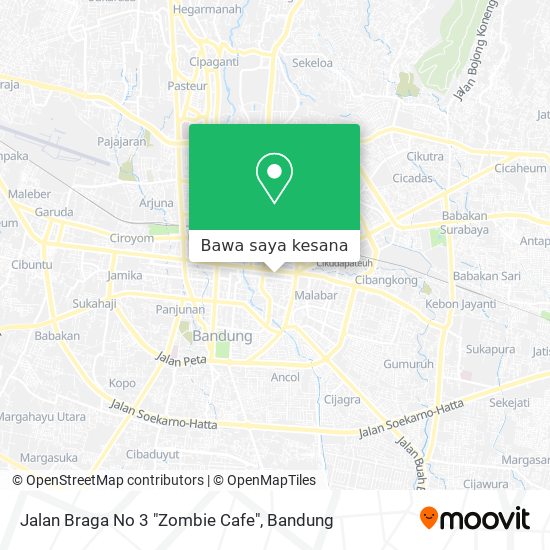 Peta Jalan Braga No 3 "Zombie Cafe"