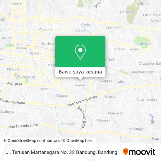 Peta Jl. Terusan Martanegara No. 32 Bandung