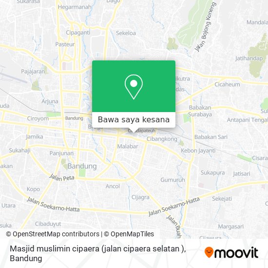 Peta Masjid muslimin cipaera (jalan cipaera selatan )