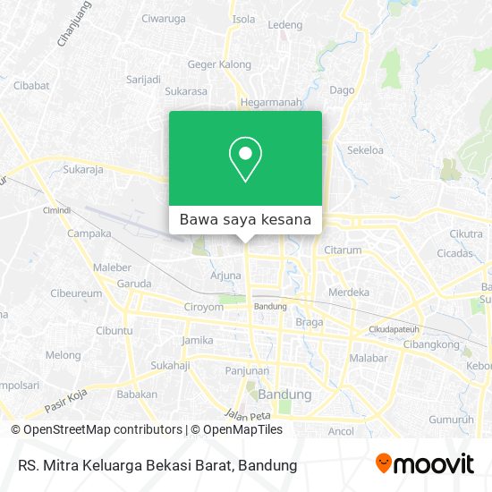 Peta RS. Mitra Keluarga Bekasi Barat