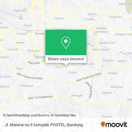 Peta Jl. Materai no.9 komplek POSTEL